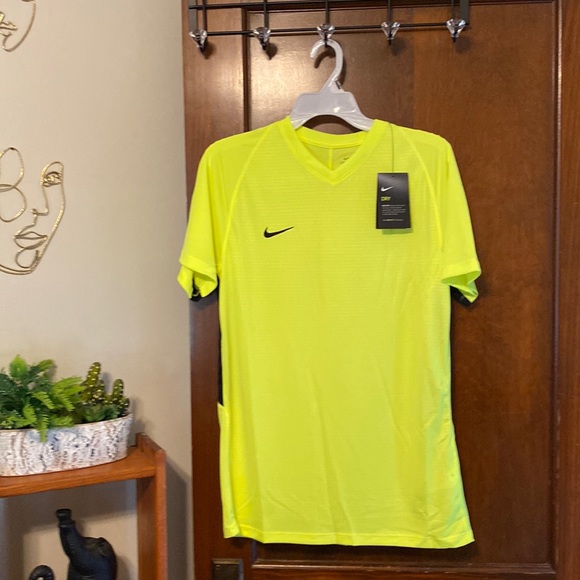 Nike Other - Brand new Nike dry-fit neon yellow vneck tee 😍😍